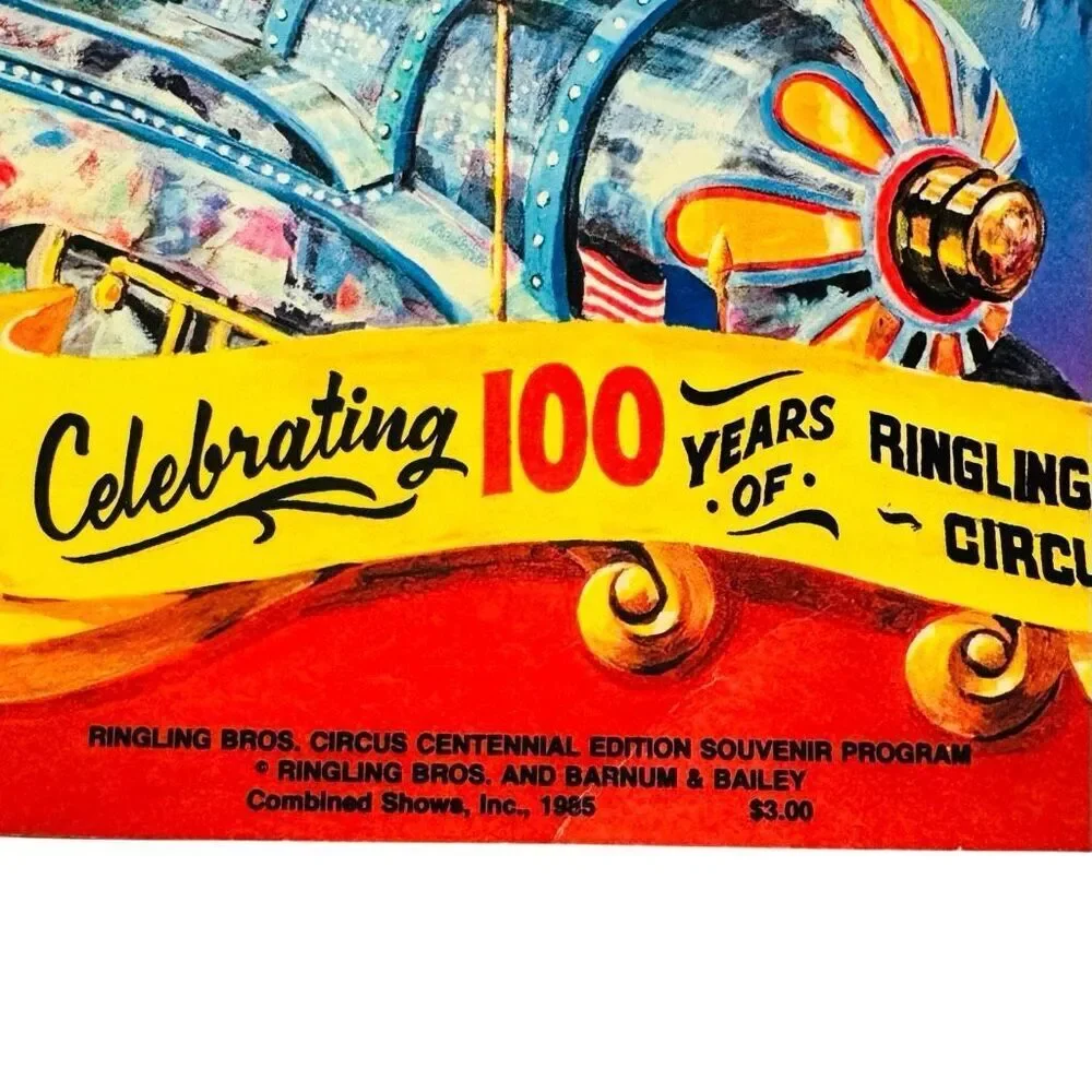 1985 Ringling Bros Barnum & Bailey Circus 100 Yr Souvenir Program
